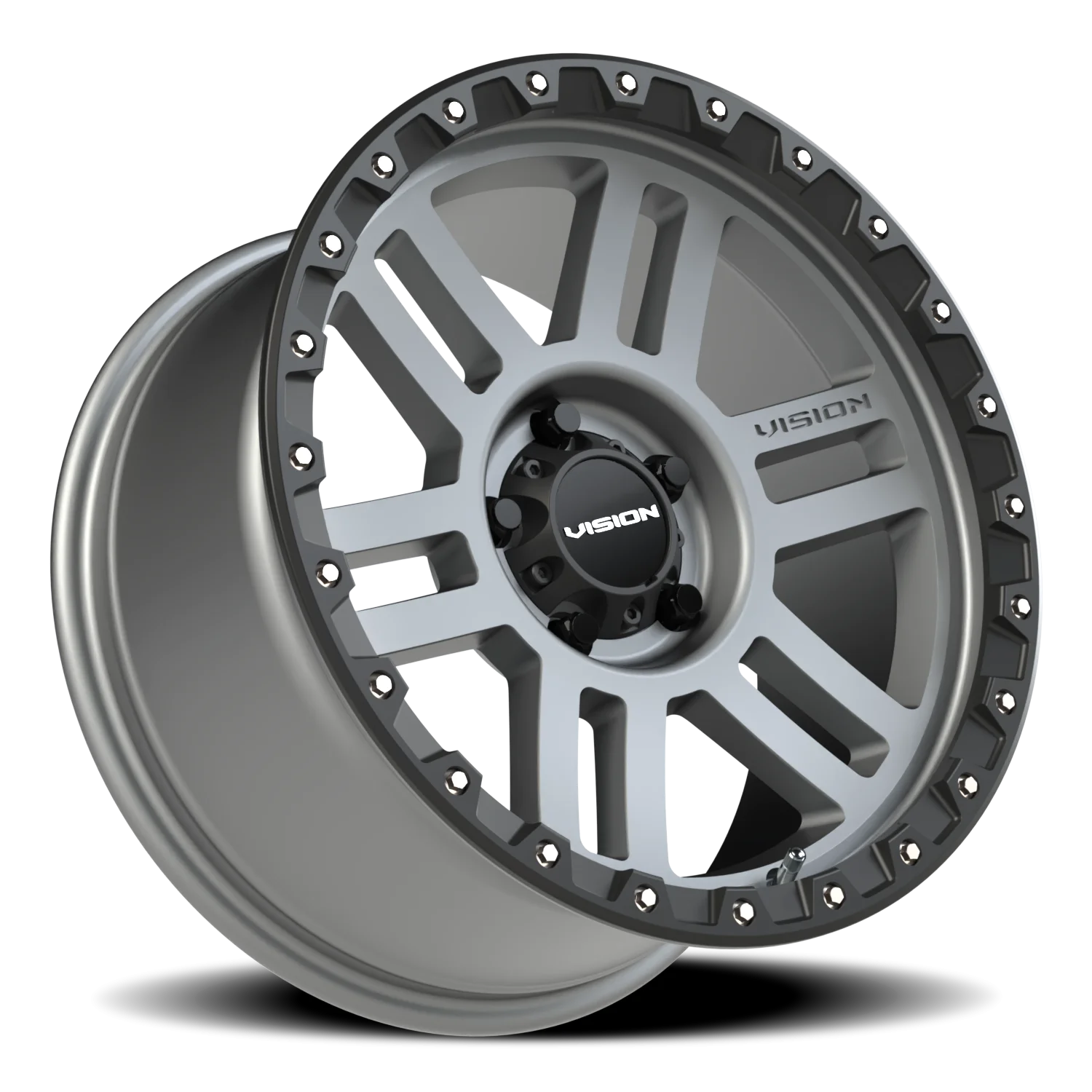 Vision 354 Manx 2 SGBL 18x9 5x127 +12 Gray - Image 2