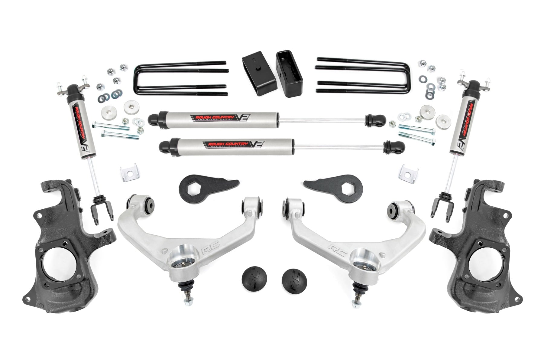 Rough Country 3.5 Inch Knuckle Lift Kit V2 w/ Overloads Chevy/GMC 2500HD/3500HD (11-19)