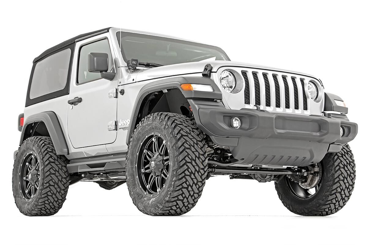 Rough Country 3.5 Inch Lift Kit C/A Drop Front D/S M1R Jeep Wrangler JL Rubicon (18-23)
