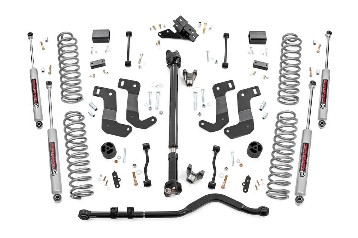 Rough Country 3.5 Inch Lift Kit C/A Drop Front D/S Jeep Wrangler JL 4WD (2024-2026)
