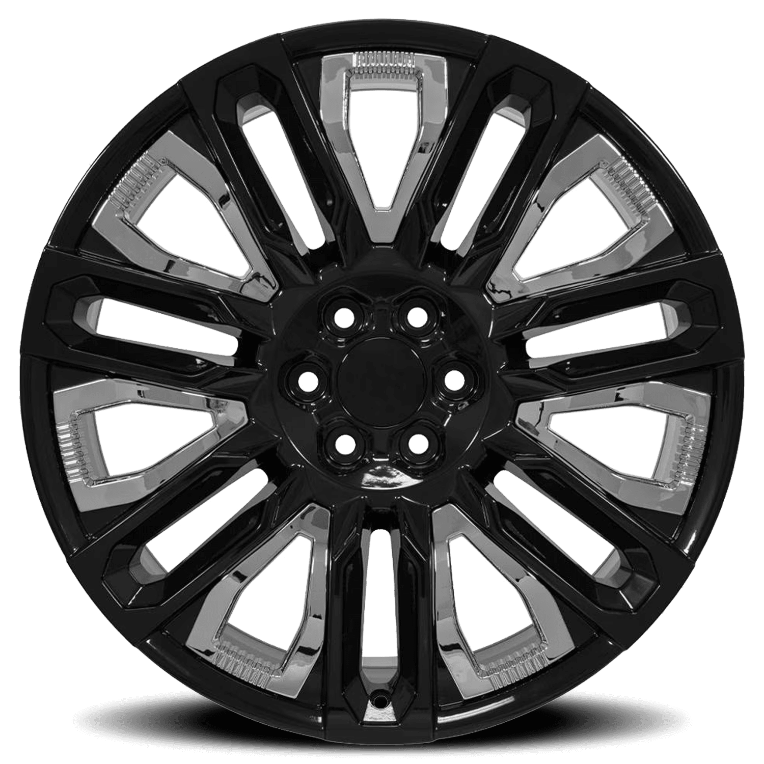 OE Wheels CV57 22x9 6x139.7 +28 Black - Image 3