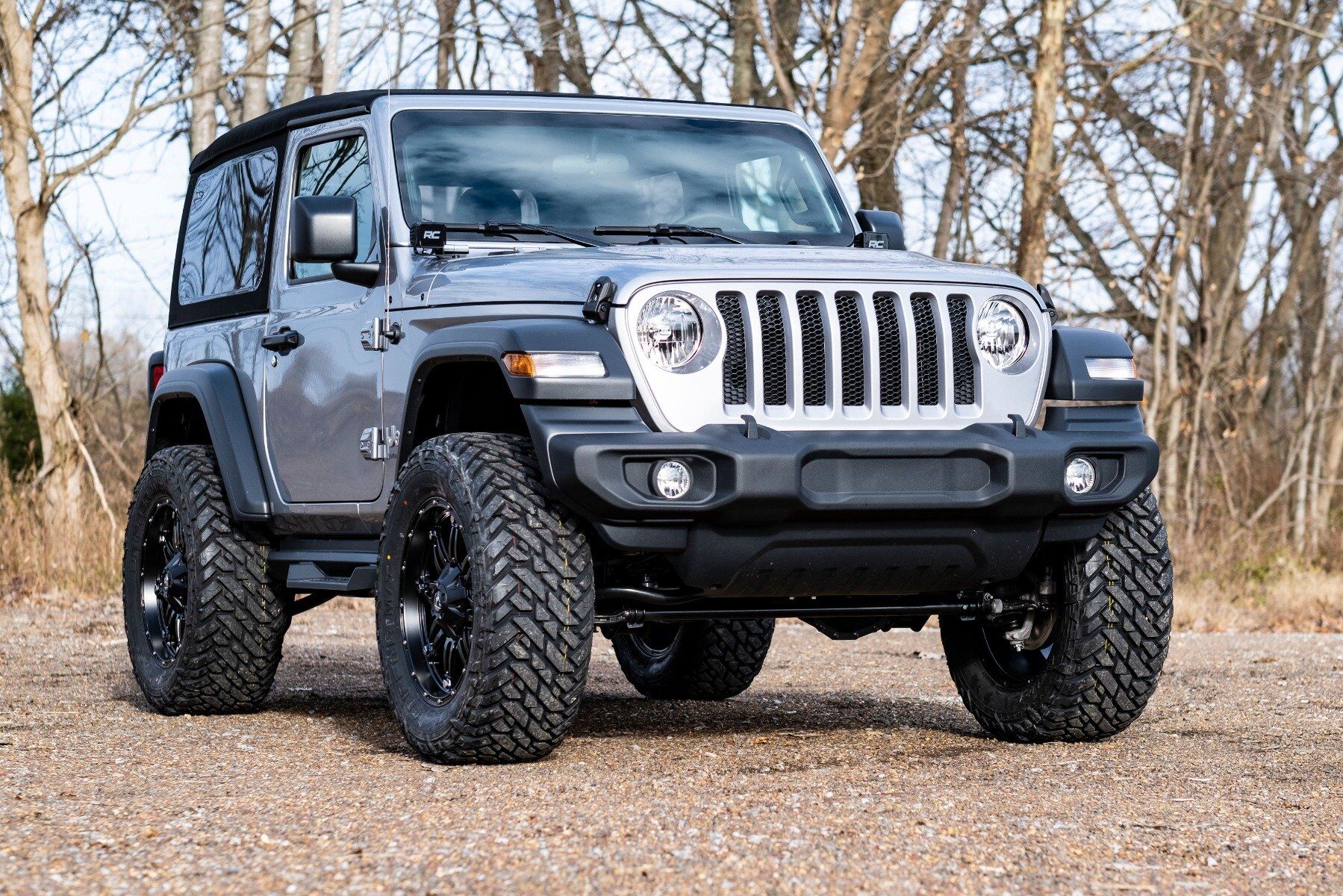Rough Country 3.5 Inch Lift Kit Adj LCA FR D/S Jeep Wrangler JL 4WD (2024-2026)